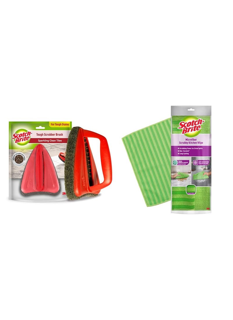 Scotch Brite ScotchBrite Bathroom Scrubber Brush Tough MulticolourPack of 1 Piece  - Image 1