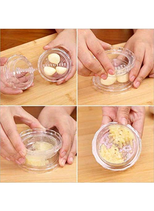 Three Secondz Three Secondz Garlic Crusher Press Gadget Ginger Nut Cookie Kitchen Tool Crusher Press Garlic Slicer Tool Random Color  - Image 4