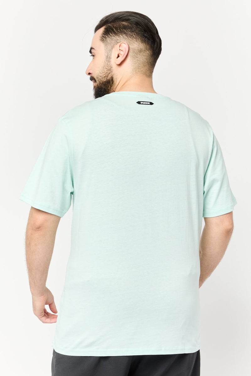 RBX Men Sportswear Fit Short Sleeve Outdoor T-Shirt, Light Pastel Green - Image 3