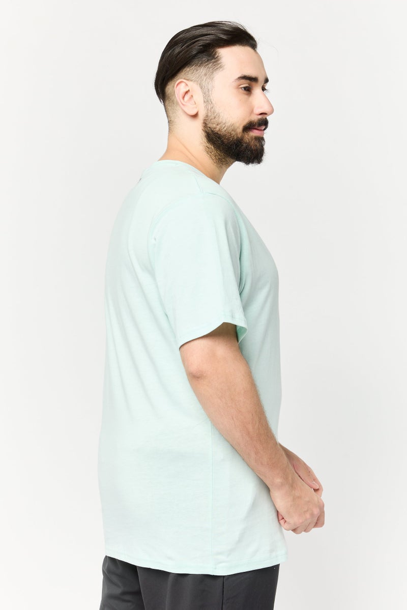 RBX Men Sportswear Fit Short Sleeve Outdoor T-Shirt, Light Pastel Green - Image 4