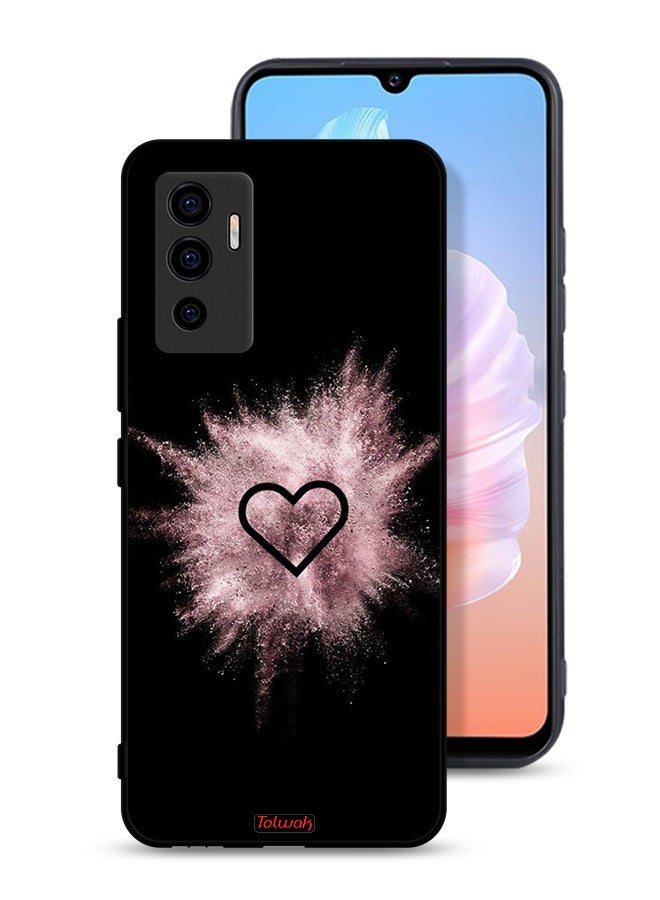 Tolwak Vivo V23e Protective Case Cover Heart On Glitters - Image 1