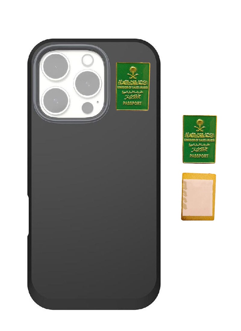 Generic Saudi Passport Shape Metal Sticker for Mobile or Any Smooth Surface 