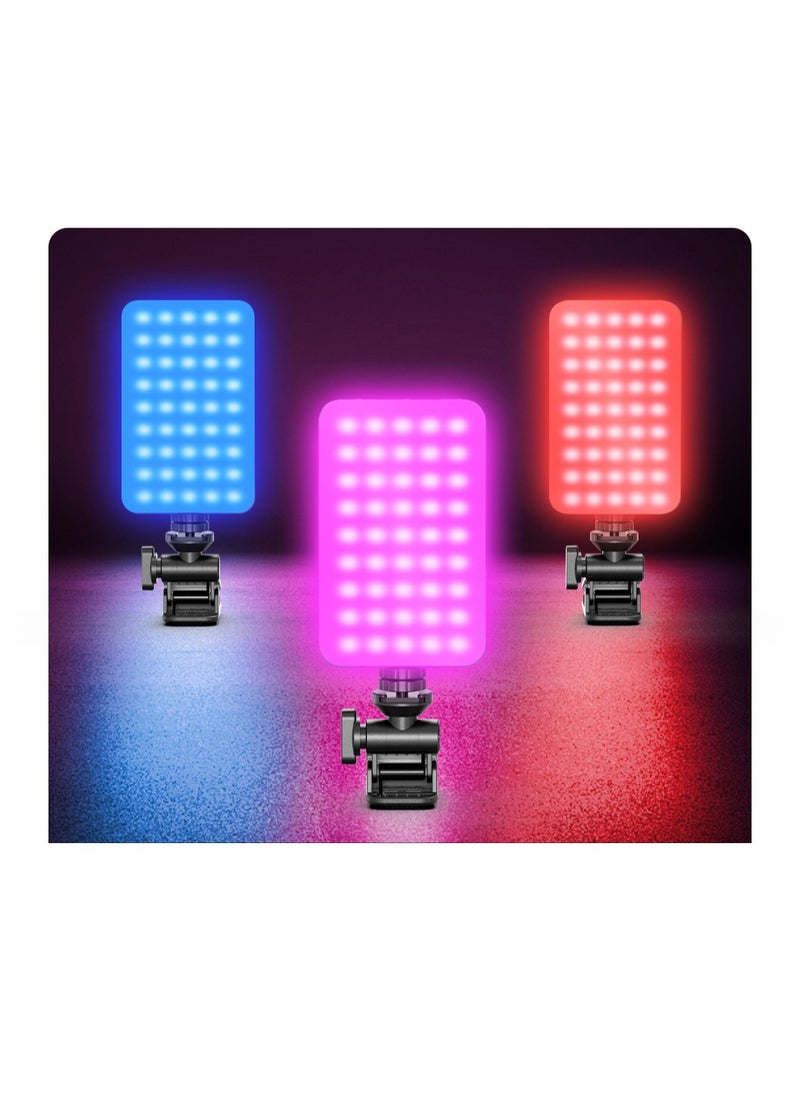 ARNOTEC RGB Video Light, Portable LED Fill Light with 3000mAh Built-in Battery, for Selfie/Live Streaming/Laptop/Camera, Supports Cold/Natural/Warm Light, 360° Full Color Adjustment with Clip Mount  - Image 5