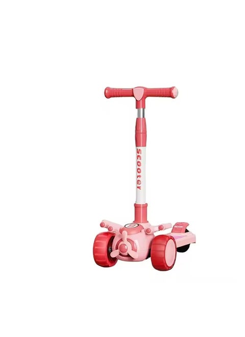 Multi - mode two - in - one three - wheel scooter anti - rollover portable folding type/Kids Scooter ( multi color )