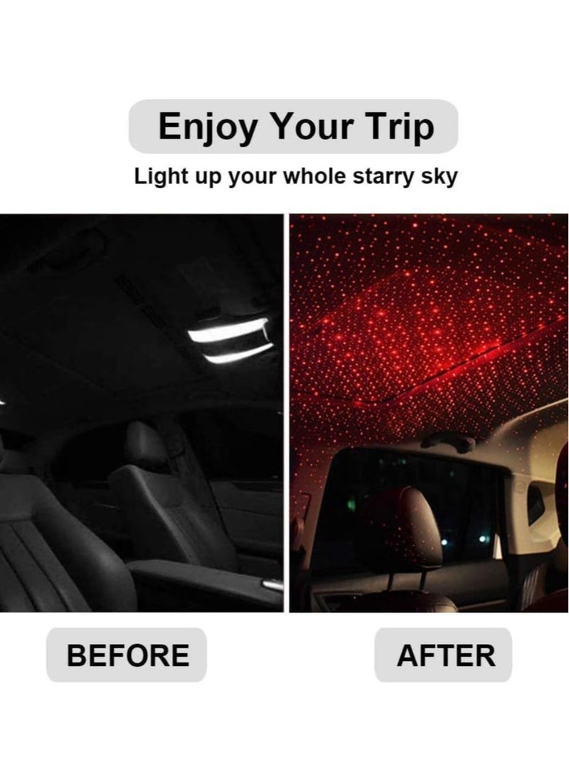 Star Projector Night Light, Adjustable Auto Roof Interior Car Lights Romantic Starry Projector Lights Mini USB LED Night Light for Room Ceiling, Car, Wedding, Party Decoration - Image 5