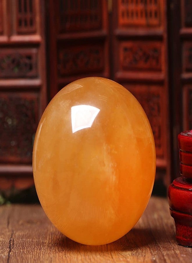 MDYSC 4 inch Natural Citrine Crystal Sphere Ball Feng Shui Ornament+Stand and One Free Bracelet (4inch(100mm)) - Image 5