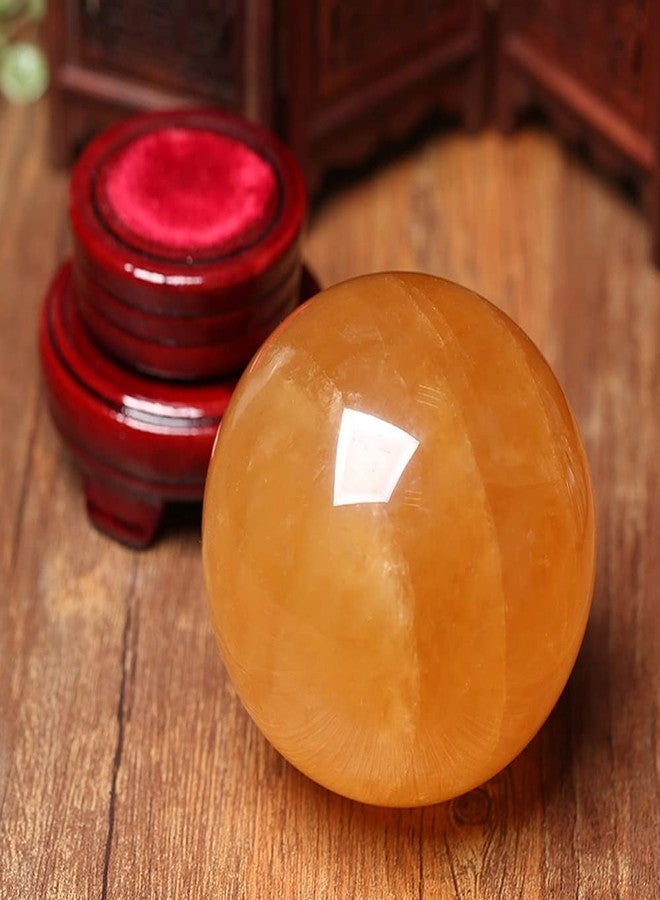 MDYSC 4 inch Natural Citrine Crystal Sphere Ball Feng Shui Ornament+Stand and One Free Bracelet (4inch(100mm)) - Image 4
