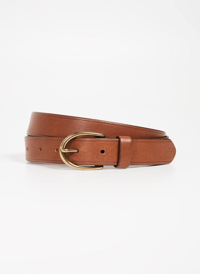 Made Well Madewell Women's Medium Perfect Leather Belt, Pecan, Brown, S, Pecan, S - Image 2