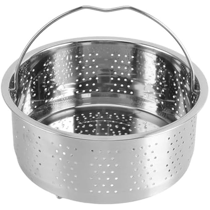 BusoTh Stainless Steel Steam Basket Sugar Removal Rice Cooker Insert Steaming Rack With Handle For Food Egg Vegetables Fruits Versatile Usage Effective Sugar Removal 1 - Image 1