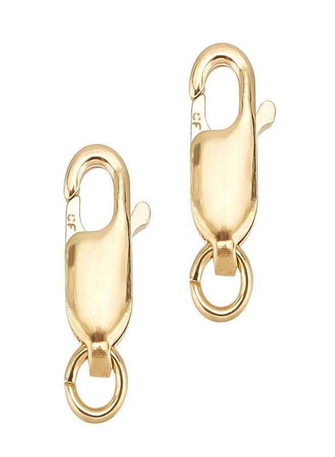 Adabele 2pcs Adabele Real 1/20 14K Gold Filled 10mm (0.4 Inch) Small Italian Rectangle Lobster Trigger Clasps Open Jump Ring for DIY Craft Jewelry Making JK3-B1 - Image 1
