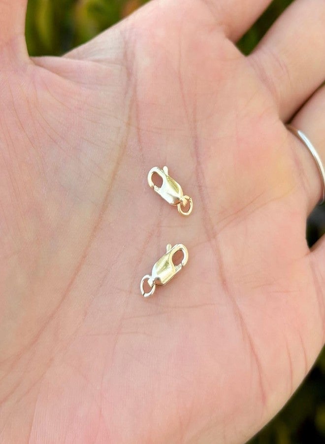 Adabele 2pcs Adabele Real 1/20 14K Gold Filled 10mm (0.4 Inch) Small Italian Rectangle Lobster Trigger Clasps Open Jump Ring for DIY Craft Jewelry Making JK3-B1 - Image 2