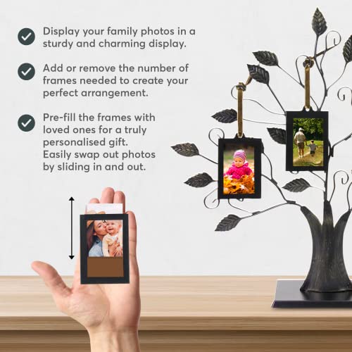 Maypes Family Tree Photo Frame Family Tree Picture Frame with 4 Hanging Picture Frames Wall Decor Brushed Bronze Photo Frame Ornament for Home and Office Decor - Image 3