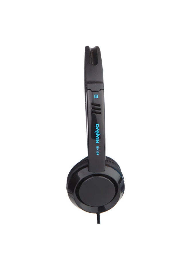 Danyin Dt326 Headphones, Over-ear Computer Headset, Business Office Call Center Telemarketing Headphones, Customer Service Earphone Recording Online Class English 3.5mm Single Plug Black - Image 2