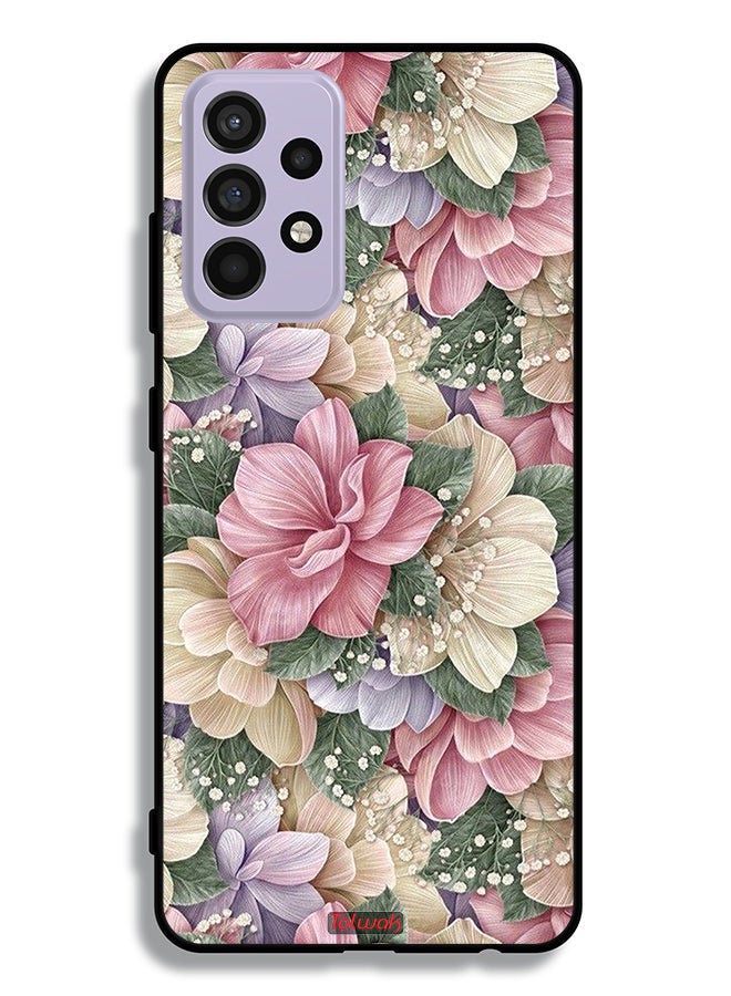 Tolwak Samsung Galaxy A52 5G Protective Case Cover Hd Floral - Image 1