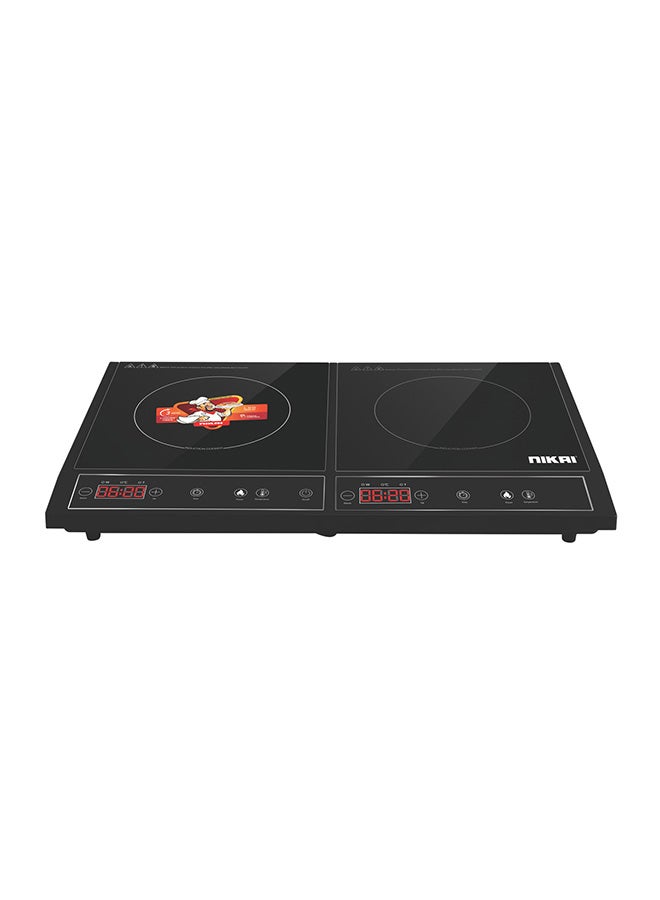 NIKAI Double Induction Cooker With 4 Digital LED Display And 3 Hours Timer 2800 W NIC333A Black - Image 1