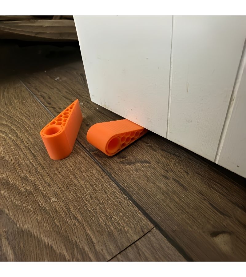 Purple Windproof Door Stopper No Drill Hollow Design Wedge Home Safety Anti Pinch - Image 2
