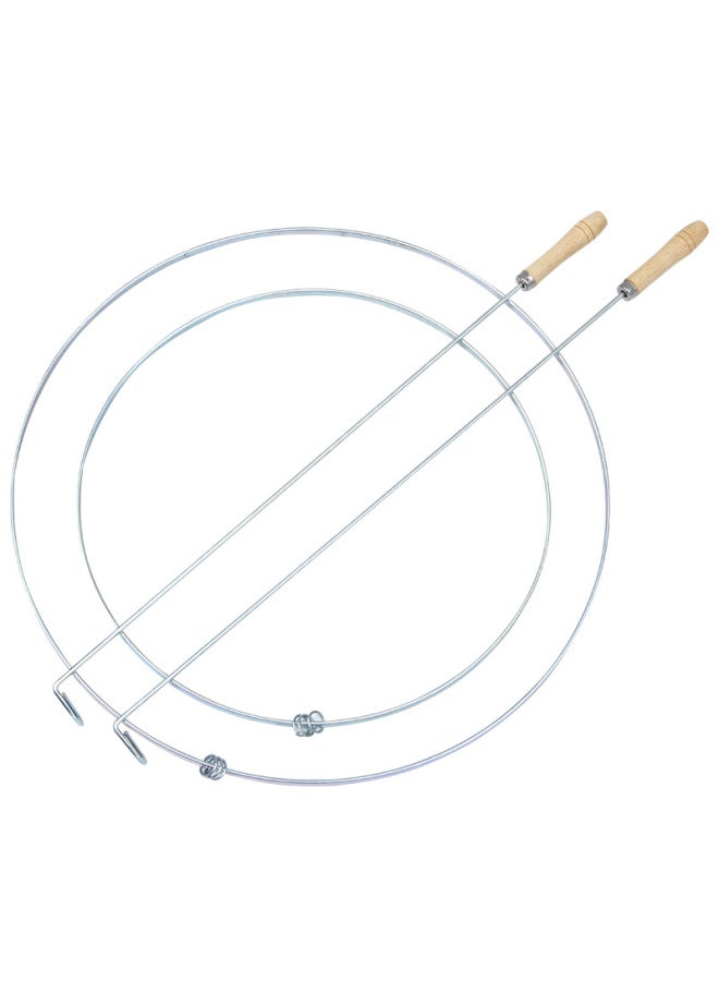 Rolling Iron Ring Sound Push Iron Ring Kindergarten Toy Rolling Iron Ring Stall Supply Wholesale-Color:Sponge Telescopic Rod-Diameter:50cm Flat 8.5mm  - Image 5