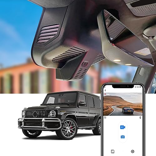 Fitcamx 4K Dash Cam Suitable for MercedesBenz GClass 20192024 G550 HD26166 with 10 Vents W463 OEM Look UHD 2160P Video Loop Recording Builtin WiFi APP GSensor Plug Play 64GB Card - Image 1