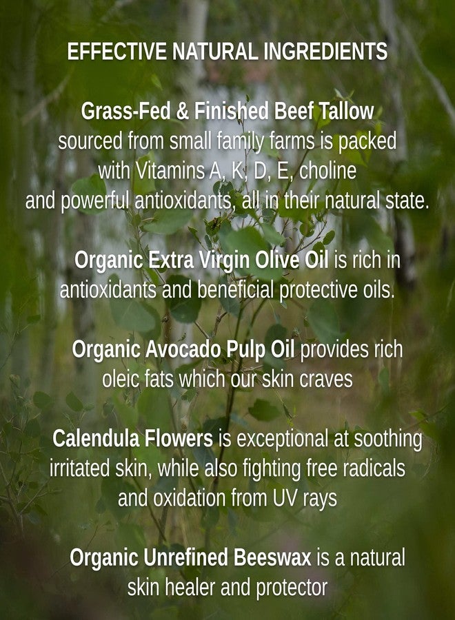 Shwally Tallow & Calendula Face and Body Balm - Paleo and Primal - 100% Grass Fed Tallow, Avocado and Olive Oil with Calendula Flowers (Organic Geranium Rose + Lavender, 4) - Image 3