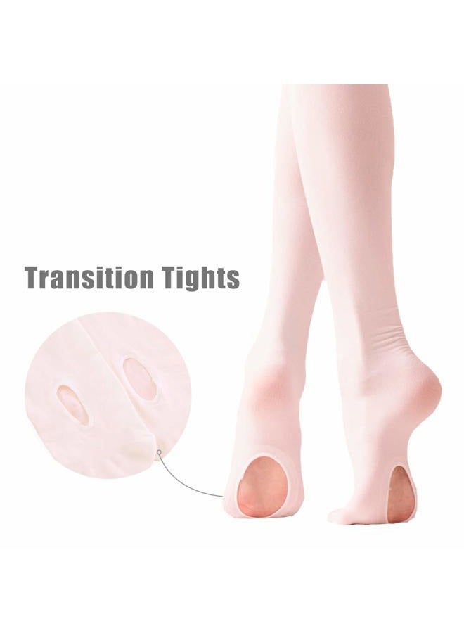 Stelle Girls' Women's Ultra Soft Pro Dance Tight/Ballet Transition Tight (Toddler/Little Kid/Big Kid/Women), 3-pack-ballet Pink, 10-15 Years - Image 5