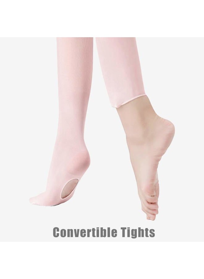 Stelle Girls' Women's Ultra Soft Pro Dance Tight/Ballet Transition Tight (Toddler/Little Kid/Big Kid/Women), 3-pack-ballet Pink, 10-15 Years - Image 4