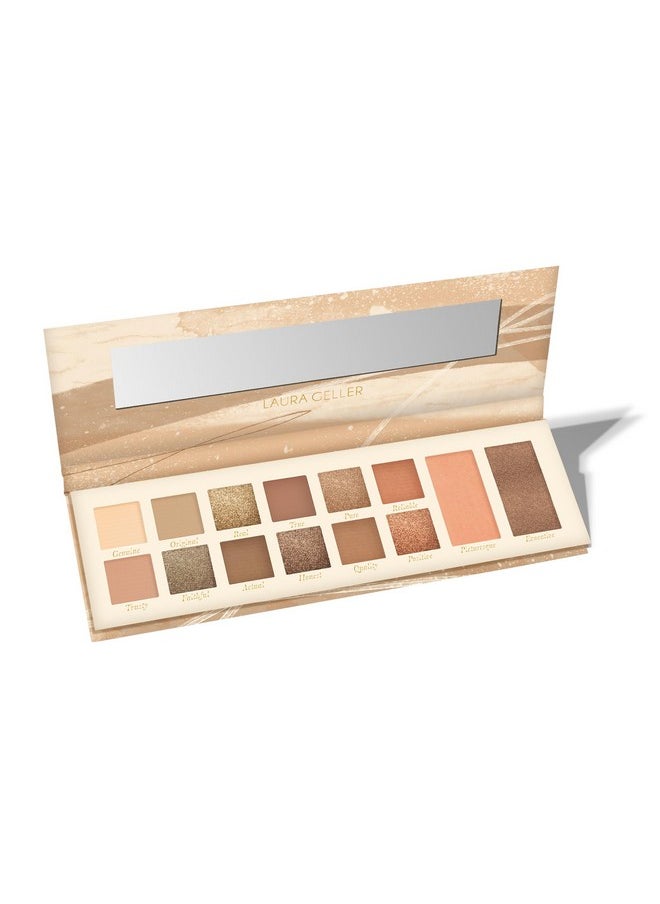 LAURA GELLER NEW YORK LAURA GELLER NEW YORK Laura's Essentials Artistic & Authentic Makeup Artistry 12 Multi-Finish Eyeshadows 1 Highlighter, 1 Blush Full Face Palette  - Image 5