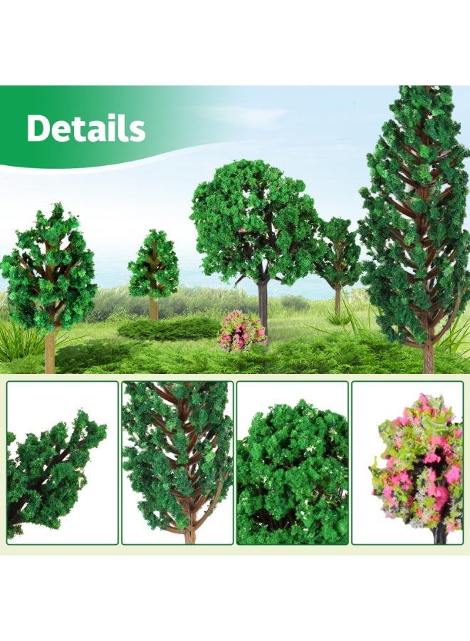 KOWVOWZ 38 PCS Model Building Trees, Model Miniature Landscape, Diorama Model Tree, Miniature Model Trees for Fairy Garden Scenery Landscape - Image 3