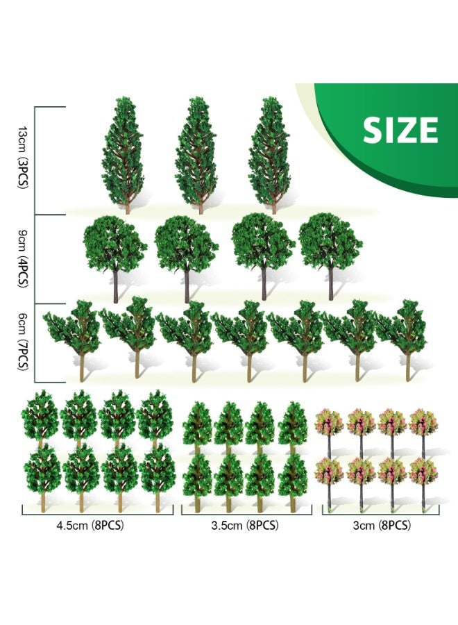 KOWVOWZ 38 PCS Model Building Trees, Model Miniature Landscape, Diorama Model Tree, Miniature Model Trees for Fairy Garden Scenery Landscape - Image 2