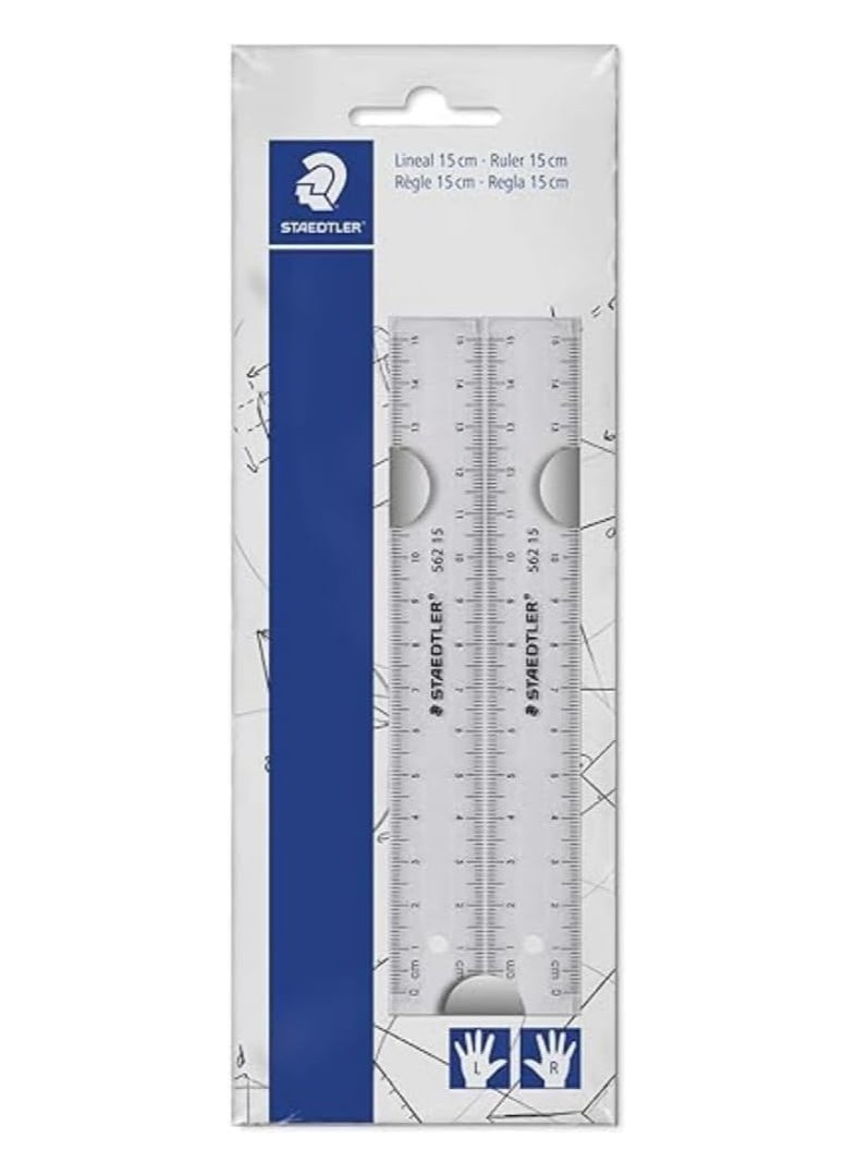 STAEDTLER STAEDTLER 562 152 PB TH 150mm Plastic Flat Ruler Set  - Image 3