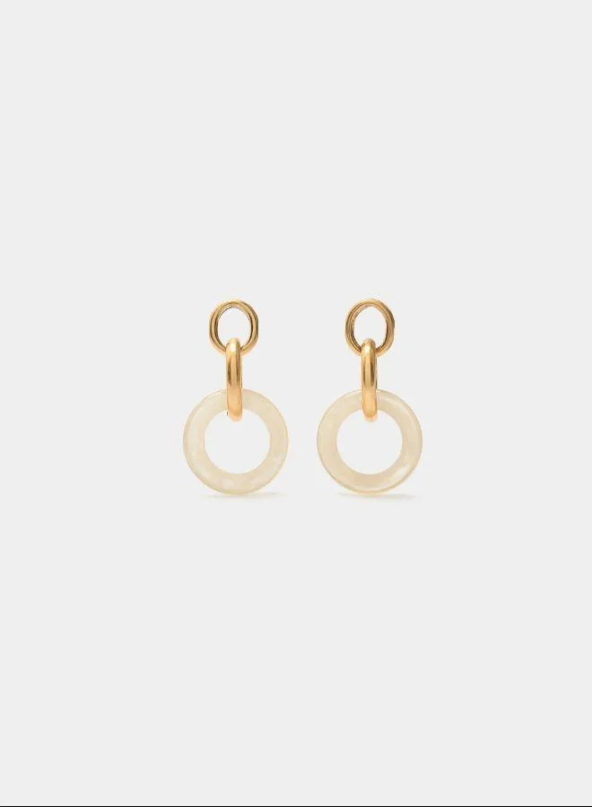 PARFOIS Gold Resin hoop earrings for Women | Best Price UAE