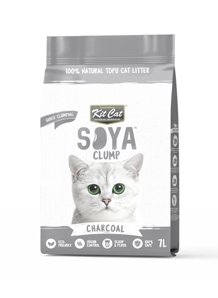 Kit Cat Soya Clump Soybean Litter – Charcoal 7L - Image 1