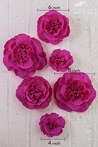 Letjolt Paper Flowers Decoration for Wall 3D Artificial Flowers for Wedding Backdrop Home Decor Baby Shower Bridal Shower Nursery Wall (Rose Set 6) - Image 2