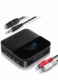 Bluetooth 5.0 Transmitter Receiver, Bluetooth Audio Adapter Digital Optical 3.5mm Audio Cable for TV/Home Stereo System Low Latency,HD
