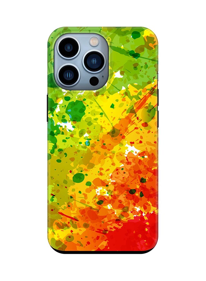 Stylizedd Tough Pro Case for iPhone 15 Pro Dual Layer Hybrid PC TPU Customized Mobile Cover Matte Finish Phone Case - Tropical Splash - Image 1