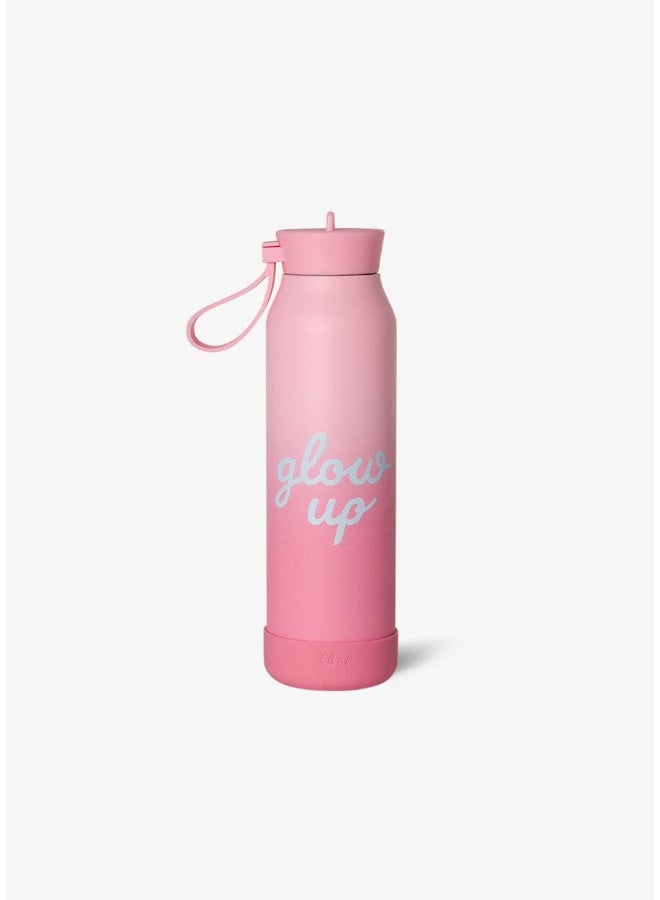 Citron - Glow Up Stainless Steel Vacuum Insulated Water Bottle - Pink - 500 ml - Image 1