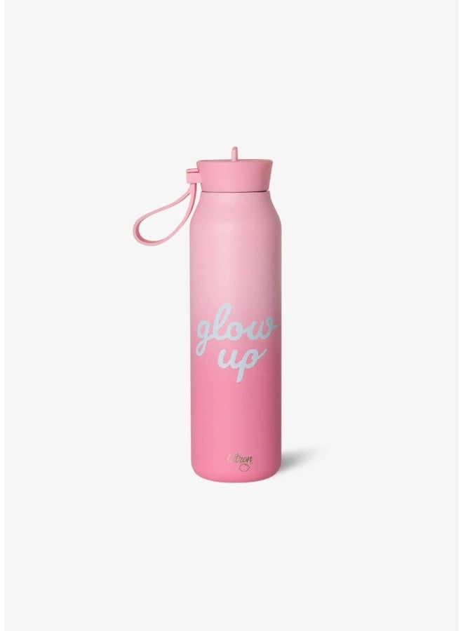 Citron - Glow Up Stainless Steel Vacuum Insulated Water Bottle - Pink - 500 ml - Image 5