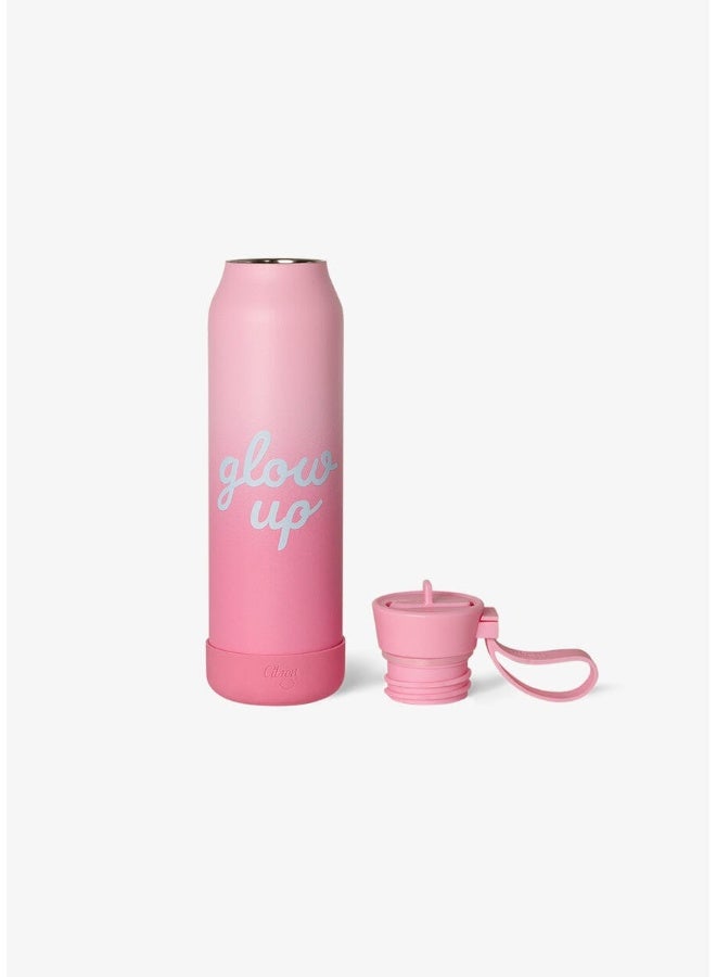 Citron - Glow Up Stainless Steel Vacuum Insulated Water Bottle - Pink - 500 ml - Image 2