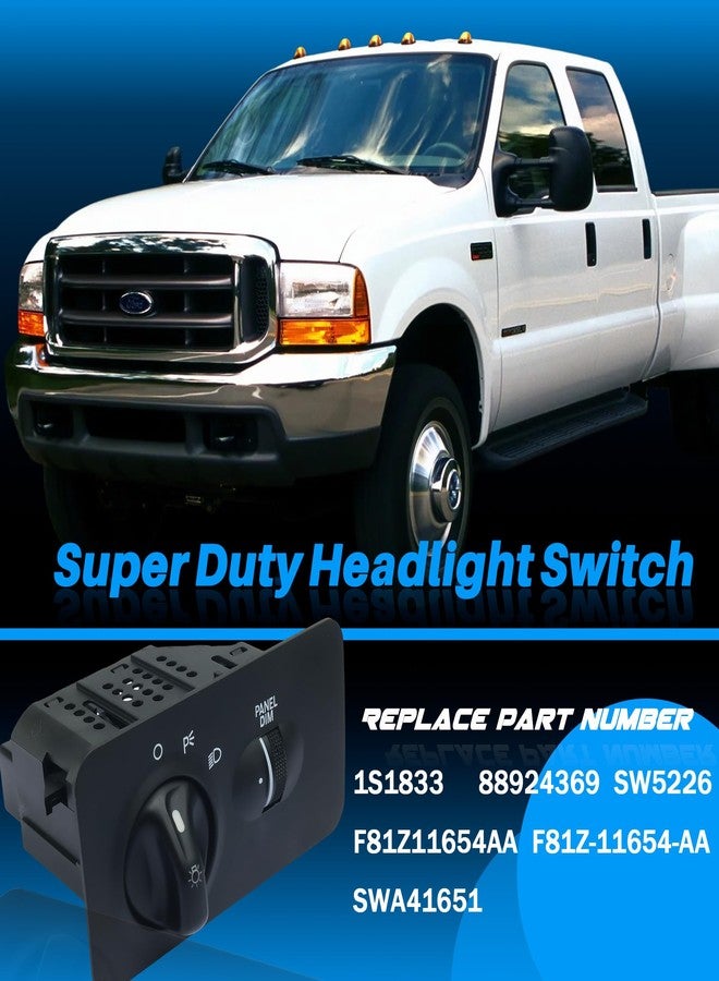 مفتاح مصابيح أمامية FEIMAOTUI 1S1833، مناسب لسيارات فورد F-250 وF-350 وF-550 سوبر ديوتي موديلات 1999-2000، وفورد F650 وF750 موديلات 1999-2000، وفورد F800 موديل 1999، بديل للرقم F81Z-11654-Aa 889244 3 - Image 2