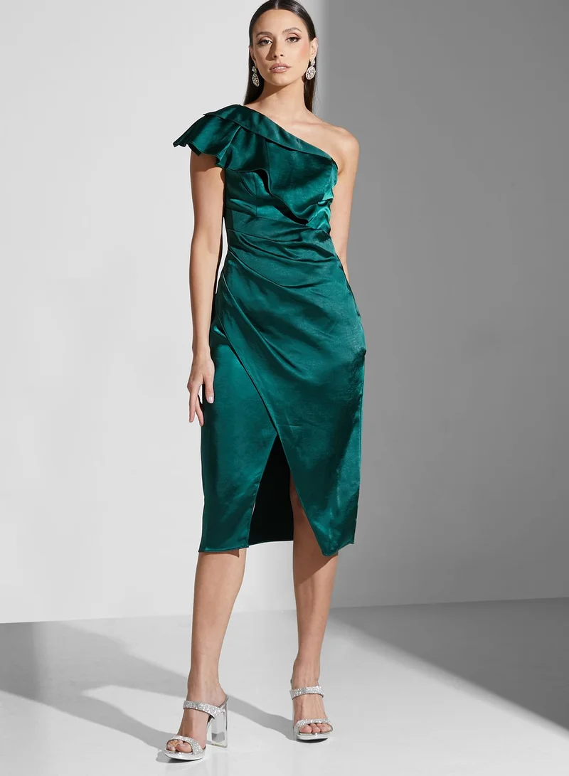 Chi-Chi London One Shoulder Cut Out Dress