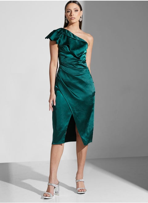 One Shoulder Cut Out Dress