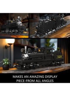 mould king Shay-Type Steam Locomotive Building Set With Led Lighting, Remote/App Control Model Train Block Kit With Tracks, Engineering Toy Kit For Adults (880 Pcs)  - Image 4