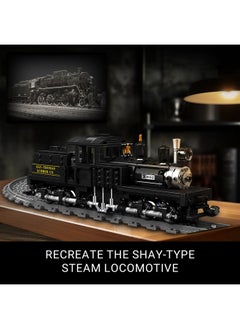 mould king Shay-Type Steam Locomotive Building Set With Led Lighting, Remote/App Control Model Train Block Kit With Tracks, Engineering Toy Kit For Adults (880 Pcs)  - Image 2