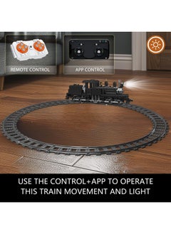 mould king Shay-Type Steam Locomotive Building Set With Led Lighting, Remote/App Control Model Train Block Kit With Tracks, Engineering Toy Kit For Adults (880 Pcs)  - Image 5