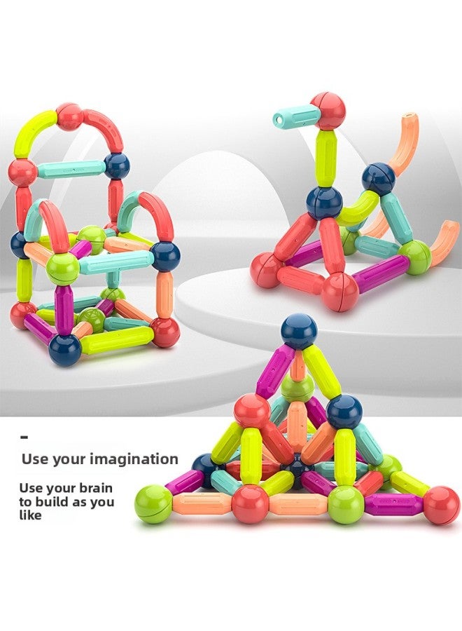 Loquat Magnetic Rod Magnetic Building Blocks Joker 3D Assembled Modeling Diy Hand-made Teaching Building Blocks Children's Toys Wholesale-Color:25-piece Set (storage Box) - Image 4