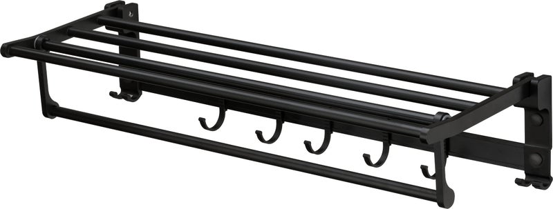 Plantex Aluminum Folding Towel Rack/Towel Stand/Hanger/Bathroom Accessories (24 Inches-Black) - Image 5