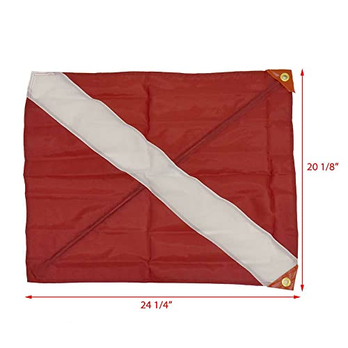 SeaSense Nylon Diver Down 3 Tier Flag, 20-Inch x 24-Inch - Image 5