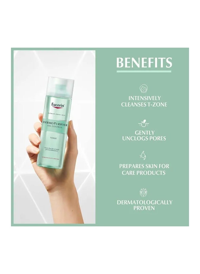 Eucerin DermoPurifyer Oil Control Toner – Deep Cleansing & Pore Refining, 200ml - Image 2