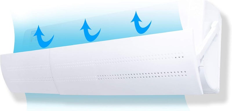 FAD Solutions Adjustable Air Conditioner Wind Deflector Baffle - Telescopic Anti Direct Blowing Retractable Shield Cold AC Cover (2 Plates) - Image 1
