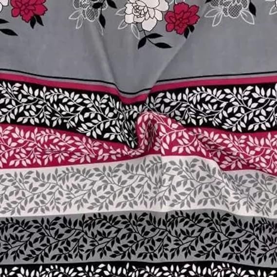 Vivan Textiles 100 Microfiber Double Bedsheet with 2 Pillow Covers Breathable Wrinkle Free and Soft Touch Floral Printed 85x90 Inches Multicolor  - Image 3