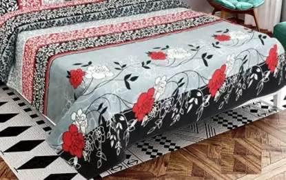 Vivan Textiles 100 Microfiber Double Bedsheet with 2 Pillow Covers Breathable Wrinkle Free and Soft Touch Floral Printed 85x90 Inches Multicolor  - Image 2